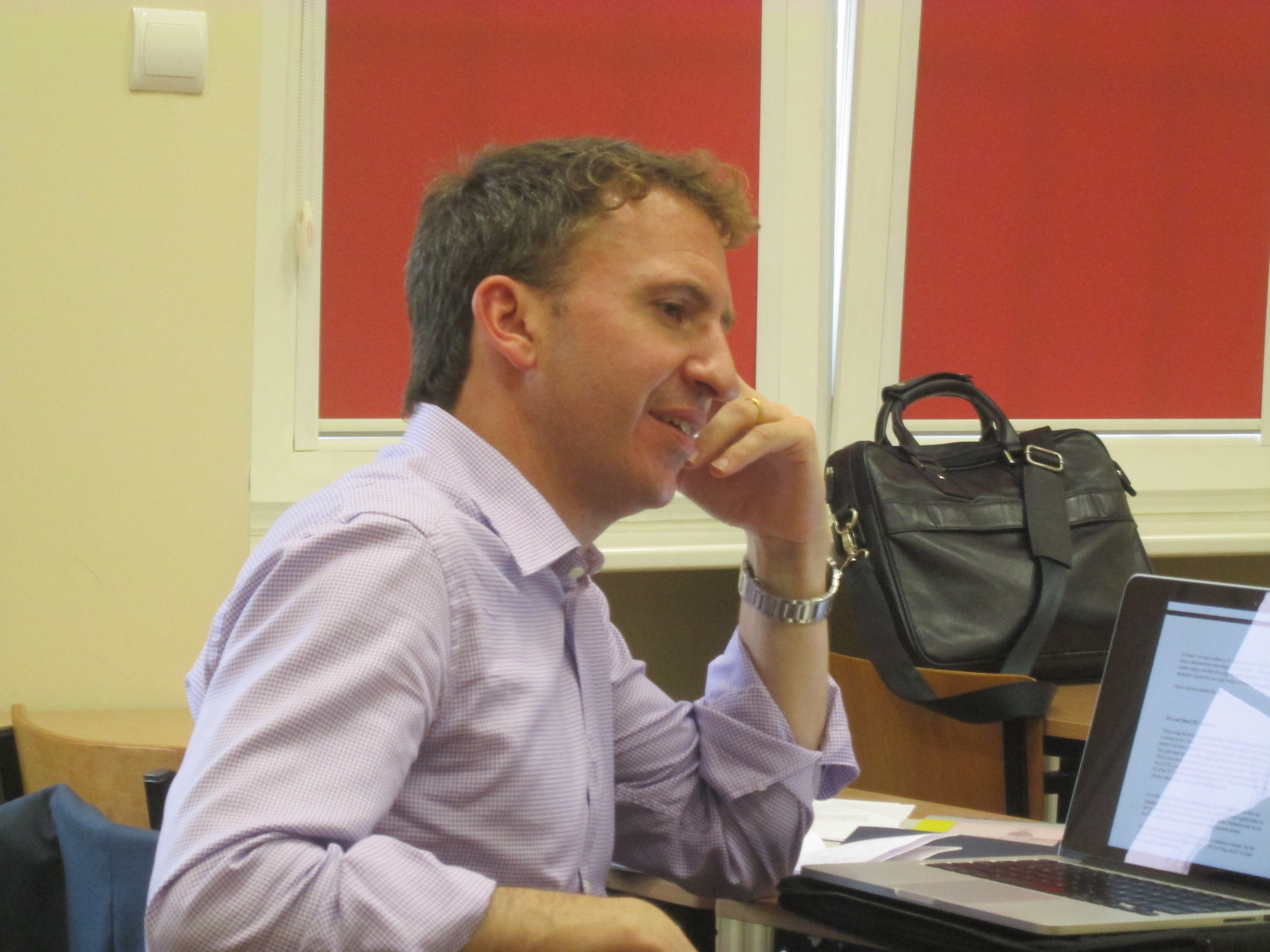  Jeden z uczestników konferencji naukowej LEAM 2016 na Wydziale Studiów Międzynarodowych i Politologicznych Uniwersytetu Łódzkiego/One of the participants of the LEAM 2016 scientific conference at the Faculty of International and Political Studies at the University of Lodz