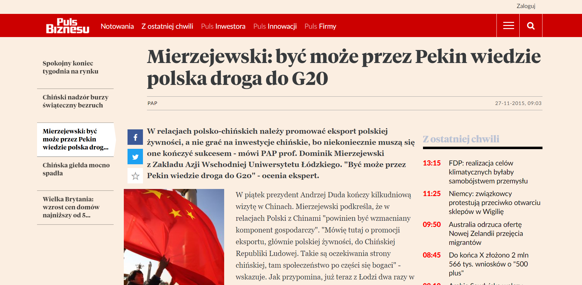 Zrzut ekranu strony internetowej Polskiej Agencji Prasowej/Screenshot of the Polska Agencja Prasowawebsite