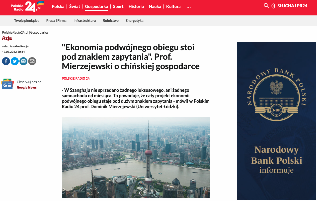 Zrzut ekranu strony internetowej Polskiego Radia/Screenshot of the Polskie Radio website