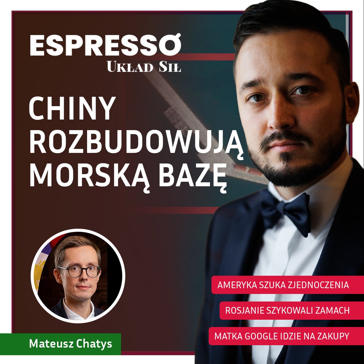 Grafika przedstawiająca cykl wywiadów "Espresso" Układu Sił