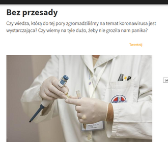 Zrzut ekranu strony internetowej Radia Łódź/Screenshot of the Radio Łódź website