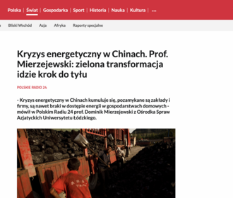 Zrzut ekranu strony internetowej Polskiego Radia/Screenshot of the Polskie Radio website