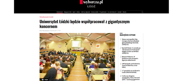 Zrzut ekranu strony internetowej Gazaty Wyborczej/Screenshot of the Gazeta Wyborcza website