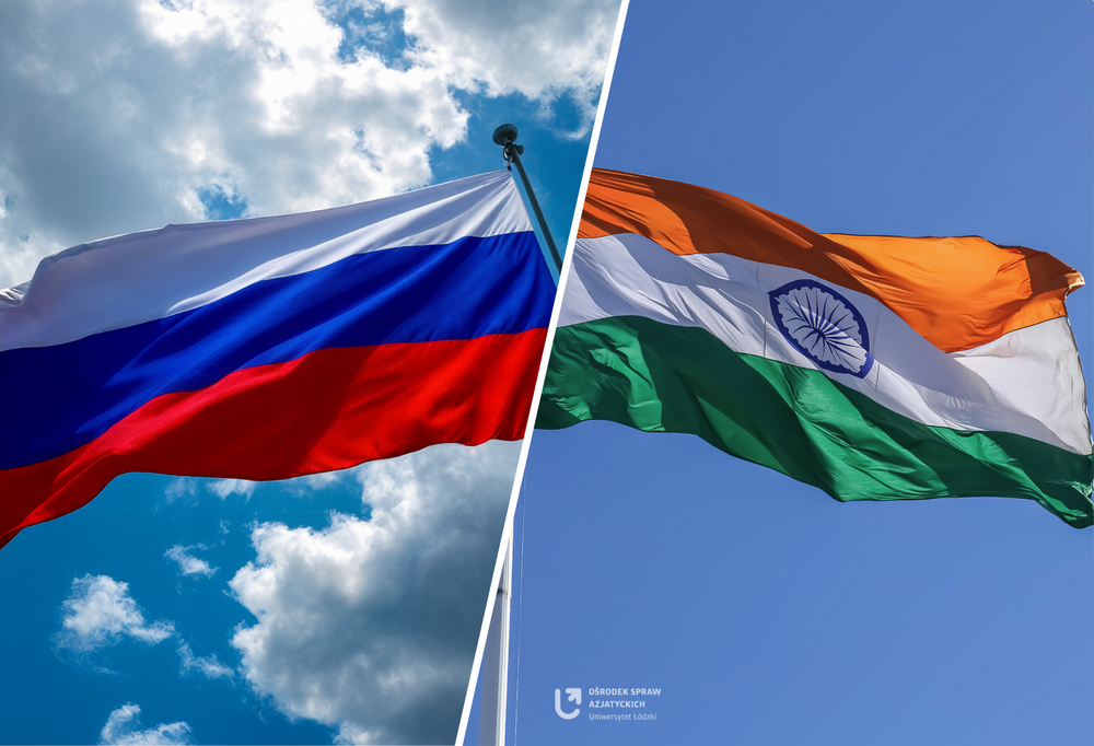 Flagi Indii i Rosji