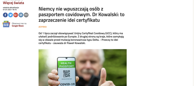Zrzut ekranu strony internetowej Polskiego Radia/Screenshot of the Polskie Radio website