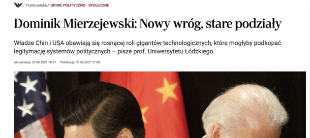 Zrzut ekranu strony internetowej Rzeczpospolitej/Screenshot of the Rzeczpospolita website
