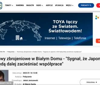 Zrzut ekranu strony internetowej Radia Tok FM/Screenshot of Radio Tok FM website