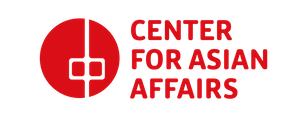 Logo Ośrodka Spraw Azjatyckich na bazie chińskiego znaku zhong/Logo of the Centre for Asian Affairs based on the Chinese zhong sign